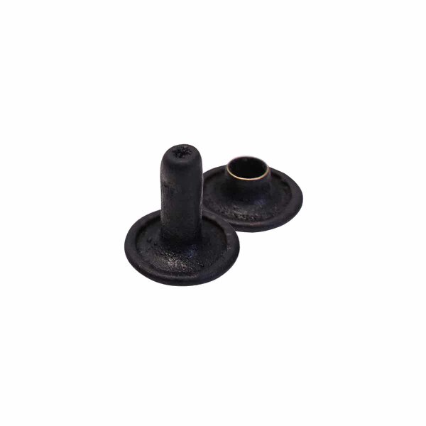 SBDCR.Matte Black.Medium.01.jpg Double Capped Rivet - Solid Brass Image